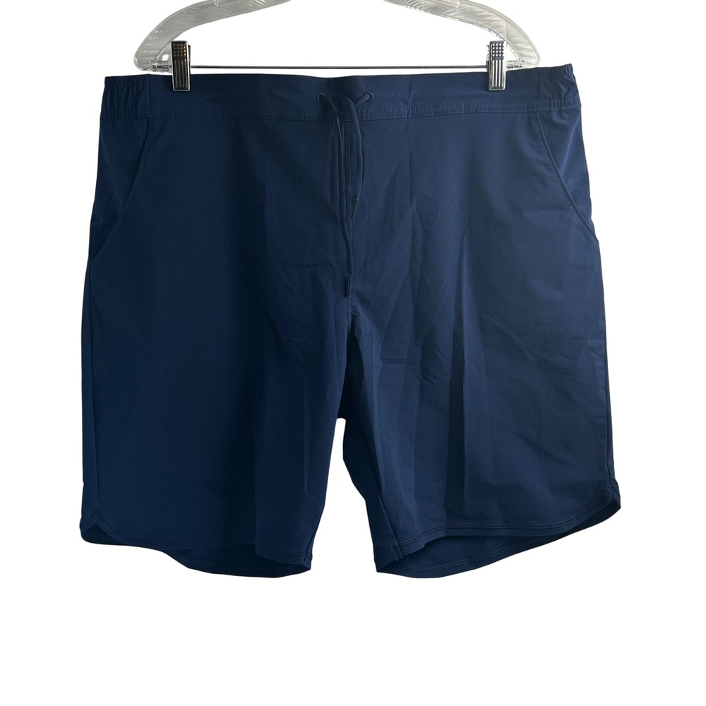 Lands' End Sport Womens Navy Blue Board Shorts Swim Trunks Size 18 Drawstring